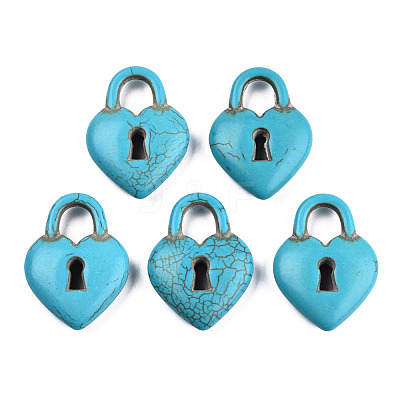 Synthetic Turquoise Pendants X-TURQ-S283-04A-1