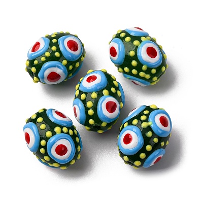Glass Enamel Beads GLAA-C038-01F-1