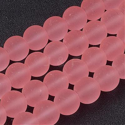 Baking Paint Transparent Glass Bead Strands X-GLAA-S031-10mm-28-1