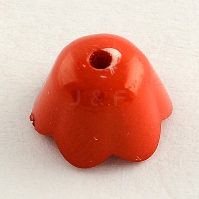 Opaque Acrylic Flower Bead Caps X-SACR-Q099-M45-1