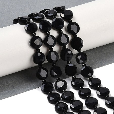 Natural Black Onyx(Dyed & Heated) Beads Strands G-C116-A73-01-1