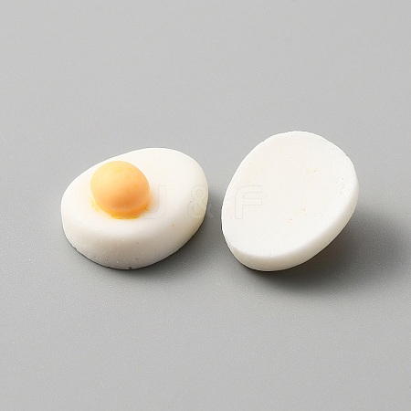 Egg Theme Opaque Resin Cabochons CRES-WH0010-035C-1