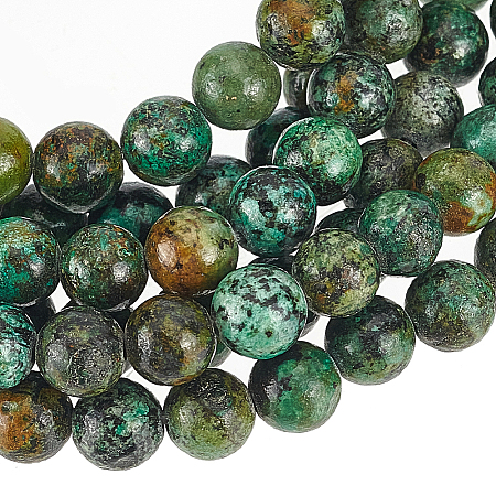 GOMAKERER 2 Strands Natural African Turquoise(Jasper) Beads Strands G-GO0007-09-1