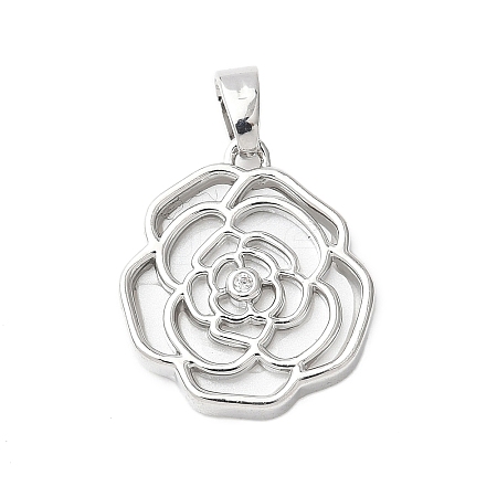 Brass Acrylic Pendants KK-D357-15P-1