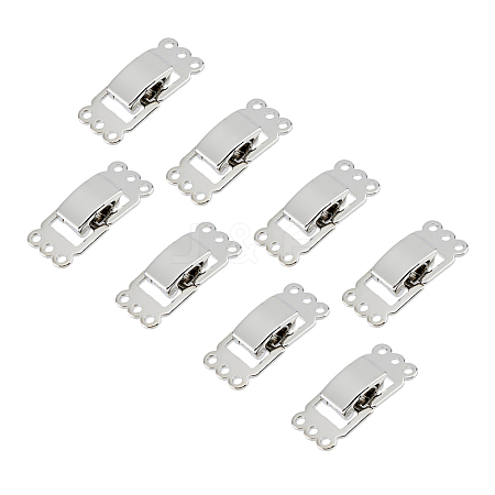 8Pcs Brass Fold Over Clasps FIND-FH0009-95B-1