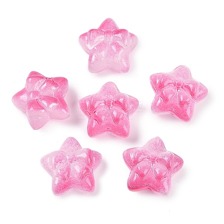 Transparent Spray Paint Glass Beads LS-GLAA-H035-02C-1