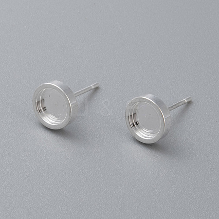 304 Stainless Steel Stud Earring Findings STAS-H410-07S-C-1