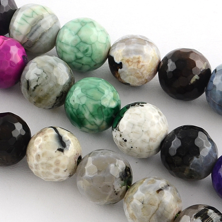 Dyed Natural Agate Gemstone Bead Strands X-G-R287-03-1