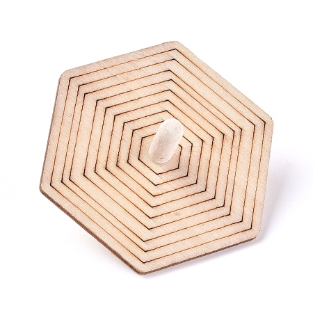 Unfinished Spinning Tops WOOD-WH0100-09-1