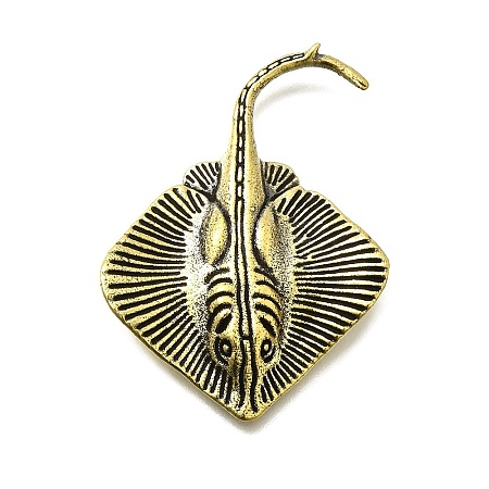 Brass Manta Ray Figurine Statue for Living Room Table Home Decoration DJEW-Q008-08AB-1