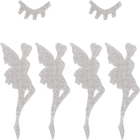 SUPERFINDINGS 6Pcs Eyelash & Fairy Glitter Hotfix Rhinestone DIY-FH0003-48-1