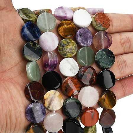 Natural Mixed Gemstone Beads Strands G-D354-B01-1