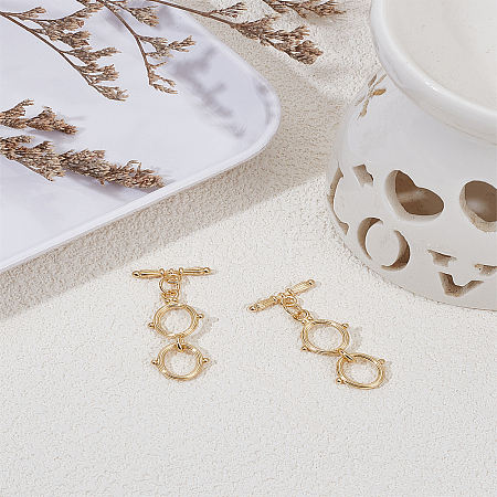 Brass Toggle Clasps KK-LP0004-26-1