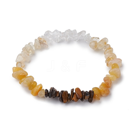 Gemstone Stretch Bracelet BJEW-JB11012-06-1