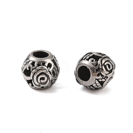 304 Stainless Steel European Beads STAS-N106-02AS-1