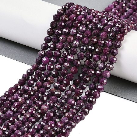 Natural Ruby Beads Strands G-P553-G01-04-1