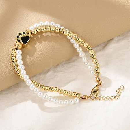 Brass Multi-strand Bracelets BJEW-M056-09G-04-1