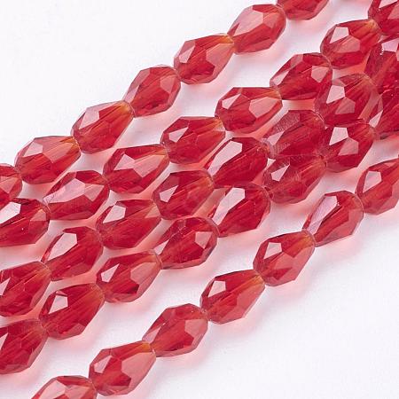 Glass Beads Strands GLAA-R024-6x4mm-14-1