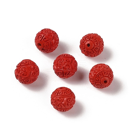 Synthetic Coral Carved Beads CORA-C001-08A-1