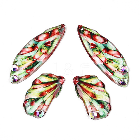 Epoxy Resin Butterfly Wing Pendants FIND-N005-66-1