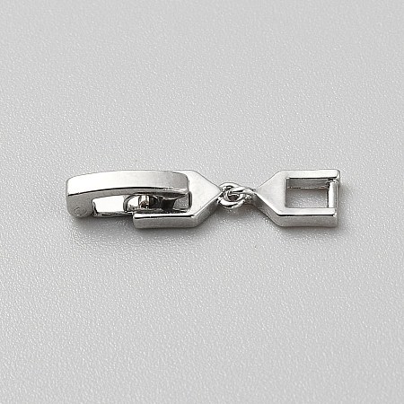 Brass Fold Over Clasps KK-WH20001-09P-1