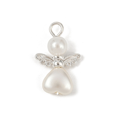 ABS Imitation Pearl Bead Pendants PALLOY-JF04104-01-1