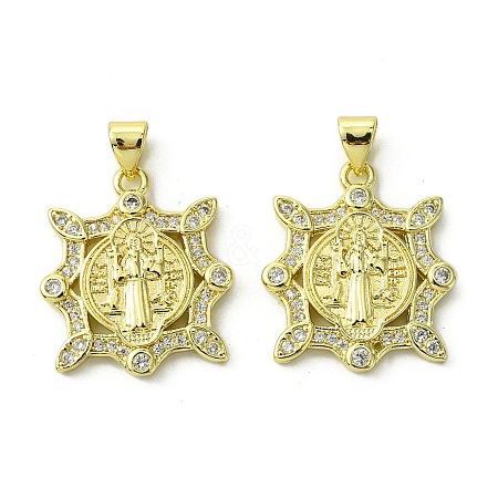 Brass Micro Pave Cubic Zirconia Pendants KK-H472-53N-G-1