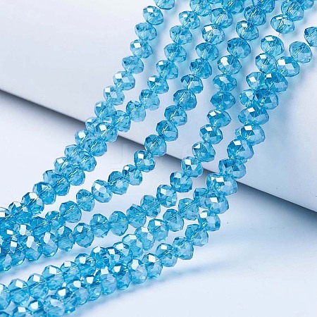 Electroplate Glass Beads Strands EGLA-A034-T3mm-A13-1