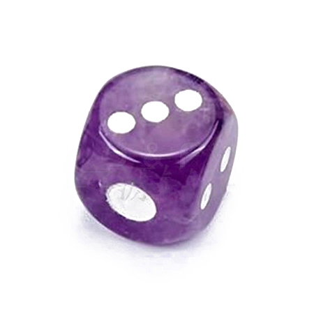 Natural Amethyst Carved Cube Dice PW-WG57879-01-1