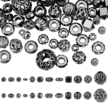 96Pcs 12 Styles Brass Beads KK-PH0013-30-1