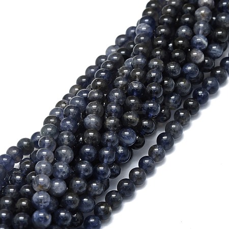 Natural Iolite Beads Strands G-E576-05A-1