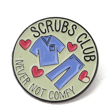 Scrubs Club Never Not Comfy Alloy Enamel Pins Brooches JEWB-M046-08-1