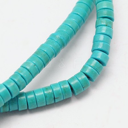 Dyed Synthetic Turquoise Beads Strands G-P083-5mm-83K-1