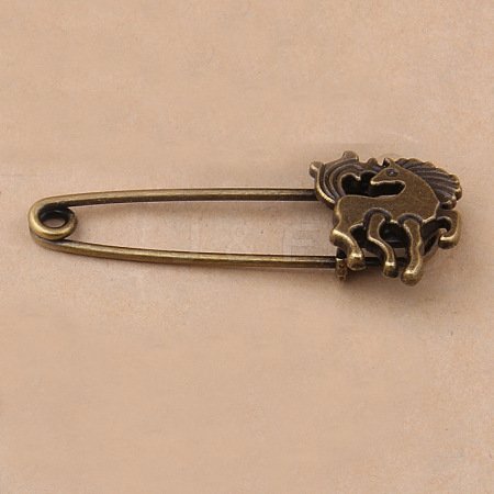 Tibetan Style Alloy Brooches JEWB-N0004-003G-1