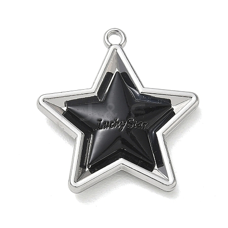Spray Painted Alloy Pendants AL-CBA5B8E-14P-01-1