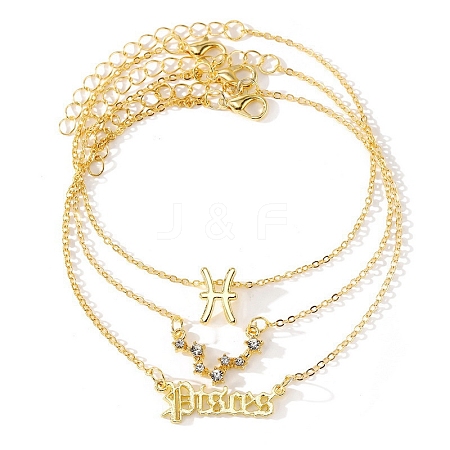 3Pcs Alloy Rhinestones Anklets LS-AJEW-S083-01G-04-1