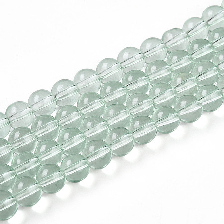 Baking Paint Transparent Glass Beads X1-DGLA-N006-8mm-08-1