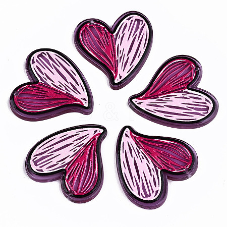 Transparent Acrylic Pendants KY-T022-34-1