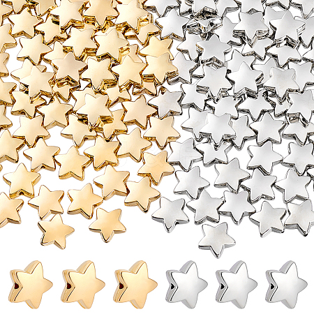 120Pcs 2 Colors Plastic Beads FIND-PH0024-70-1
