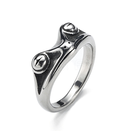 Titanium Steel Frog Finger Rings PW-WGF4234-07-1