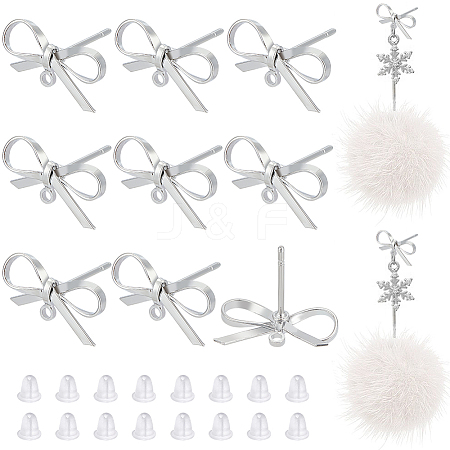 12Pcs Brass Stud Earring Findings KK-BC0012-63-1