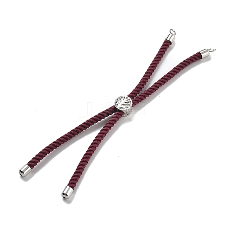 Twisted Nylon Cord Silder Bracelets DIY-B066-03P-19-1