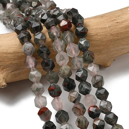 Natural African Bloodstone Beads Strands G-Z119-A28-01-1
