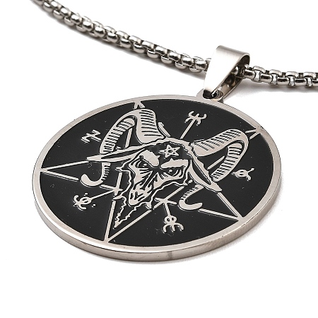 Non-Tarnish 201 Stainless Steel Pendant Necklaces LS-NJEW-B095-02-1