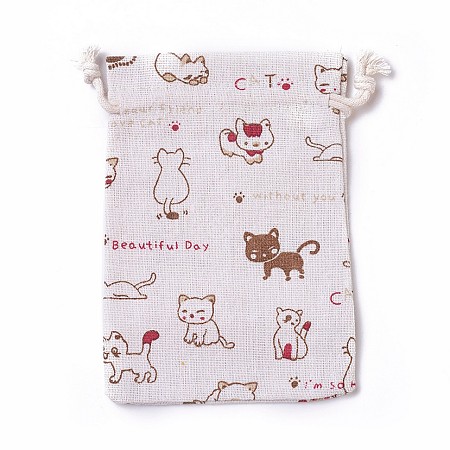 Burlap Kitten Packing Pouches LS-ABAG-I001-10x14-03-1