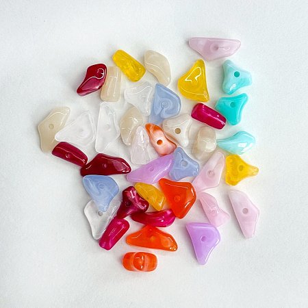 50Pcs Acrylic Beads AC-CBAC17E-01B-1