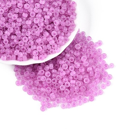 6/0 Transparent Inside Colours Glass Seed Beads SEED-N008-08O-1