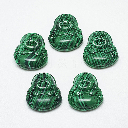 Synthetic Malachite Pendants G-T122-15B-16-1