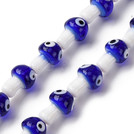 Handmade Evil Eye Lampwork Beads Strands LAMP-S069-01E-1