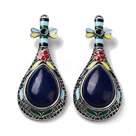 Tibetan Style Alloy Brooches JEWB-A021-04AS-03-1